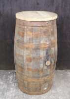120 litre oak barrel waste bin