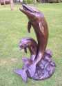 bronze dolphin fountain front