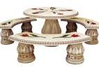 Totana round garden table set
