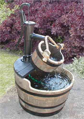 Village Pump Water Garden with Bucket