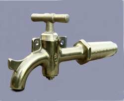 tapered brass barrel tap