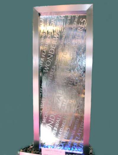 Glass Sign water feature