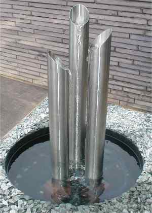 stainless steel water feature