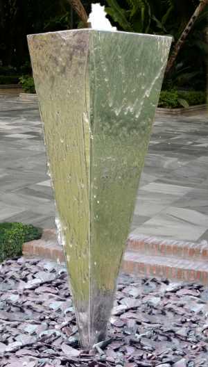 Giant Balance stainless steel water feature
