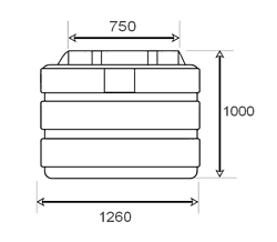 BHS1209 1000 litre tank