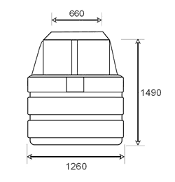 BHS1209E 1500 litre tank